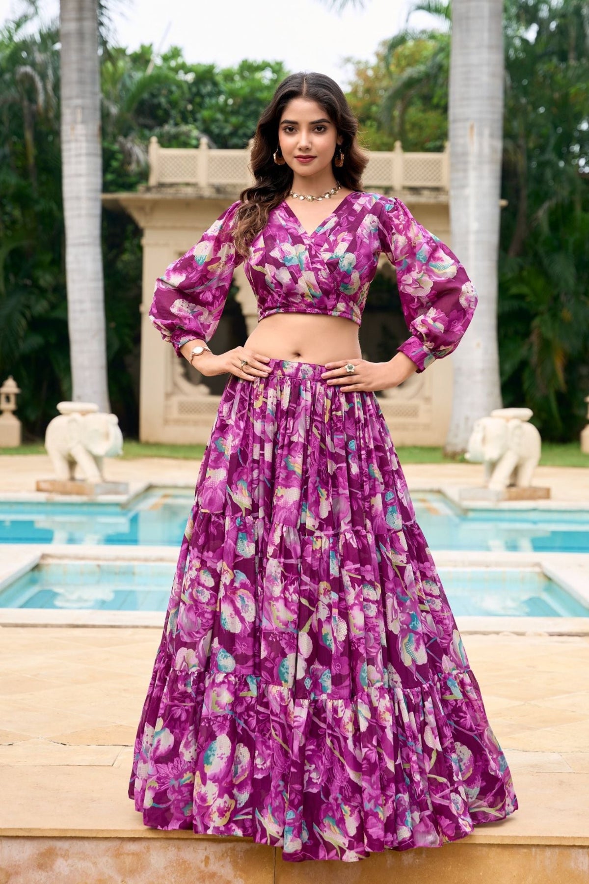 Georgette Floral Printed Co-Ord Set