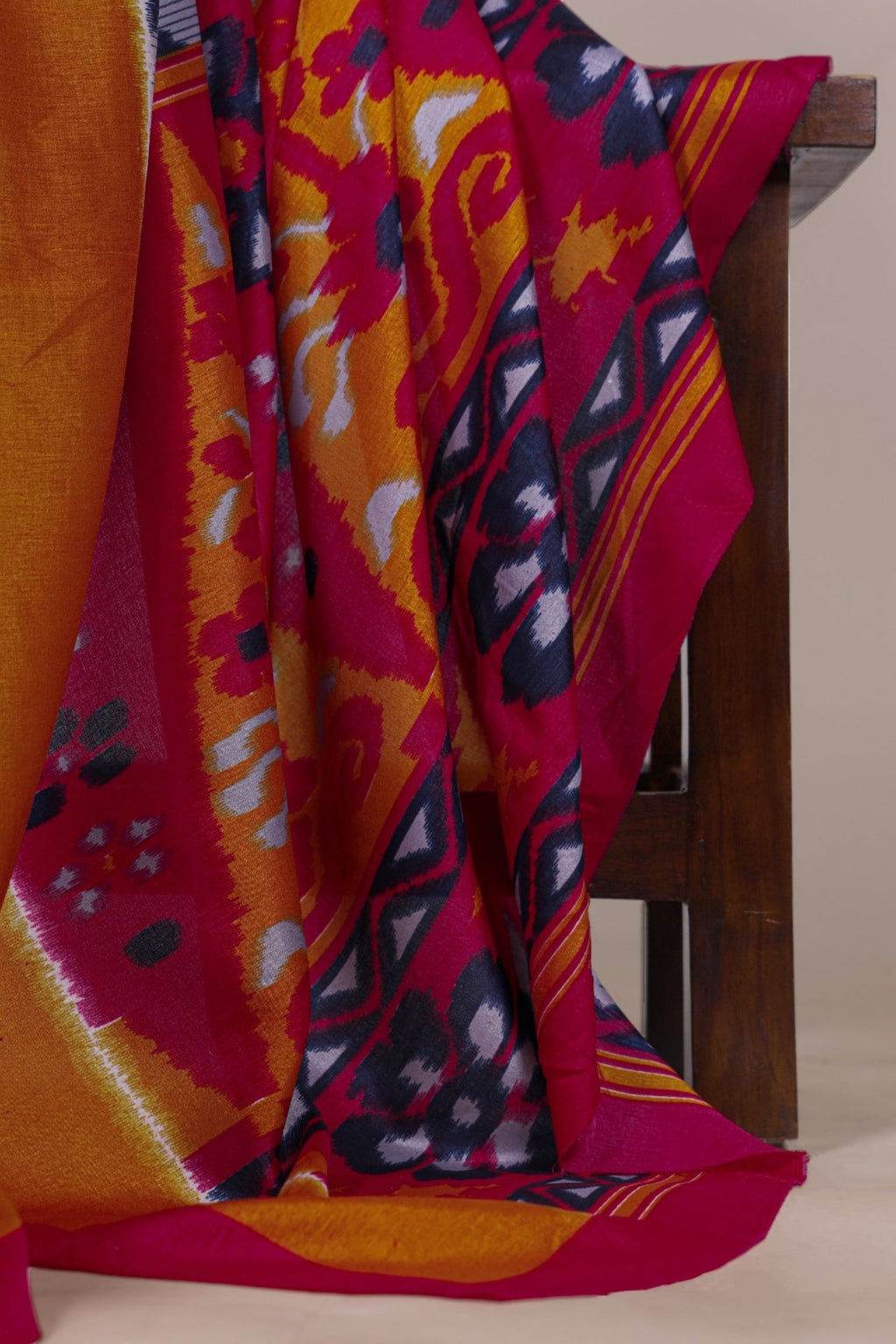 Zigzag Tasar Silk Saree