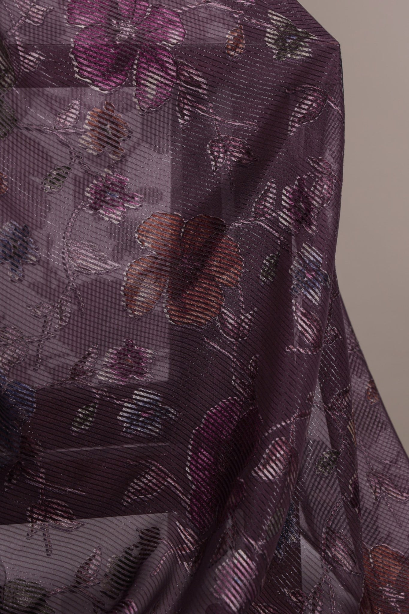 Floral Lurex Brasso Saree