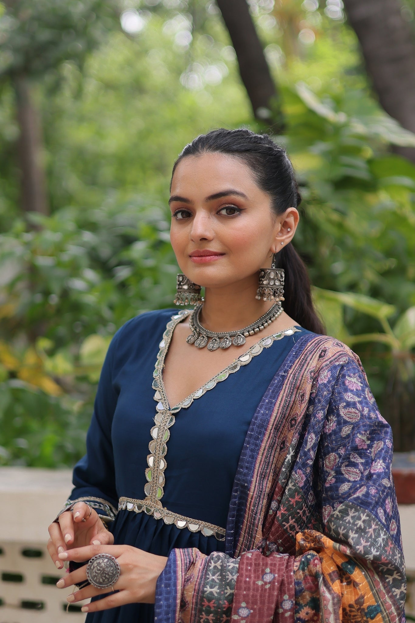 Beautiful Frill Stitching Designer Festival And Wedding Gown And Dupatta Set