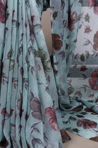 Floral Lurex Brasso Saree