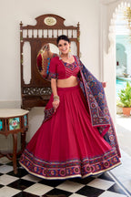 Gamthi Print Embossed Designer Beautiful Lehenga Choli