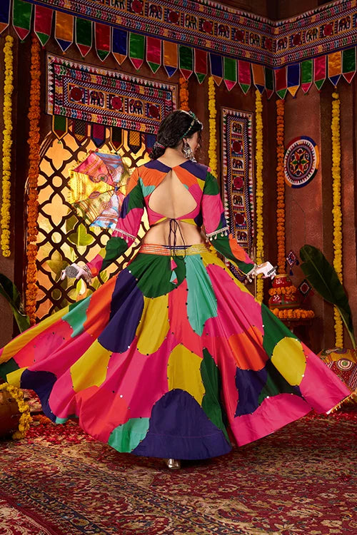 Traditional Mirror Chaniya Choli for Navratri Garba