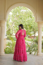 Faux Georgette Bandhani Kutchi Gown | Tulip Designer
