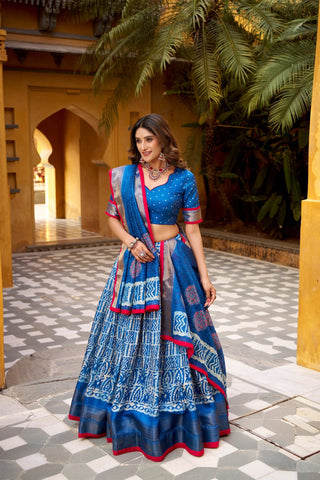 Heritage Batik Dola Silk Lehenga Choli