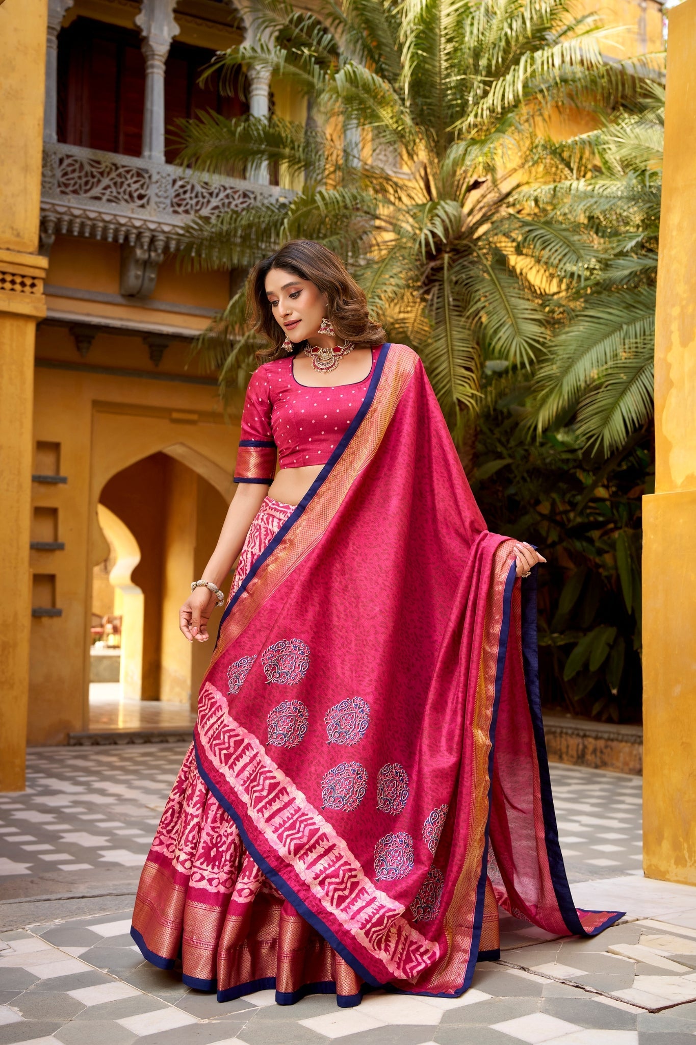 Heritage Batik Dola Silk Lehenga Choli