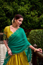 Poly Cotton Zari Weaving Work Beautiful Lehenga Choli