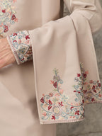 Trendy Beige Japanese Lachka Thread Sequin Kurta Dupatta Set for Men
