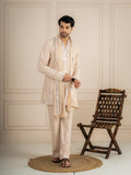 Beige Armani Lachka Mirror Kurta Dupatta Set | Tulip Designer
