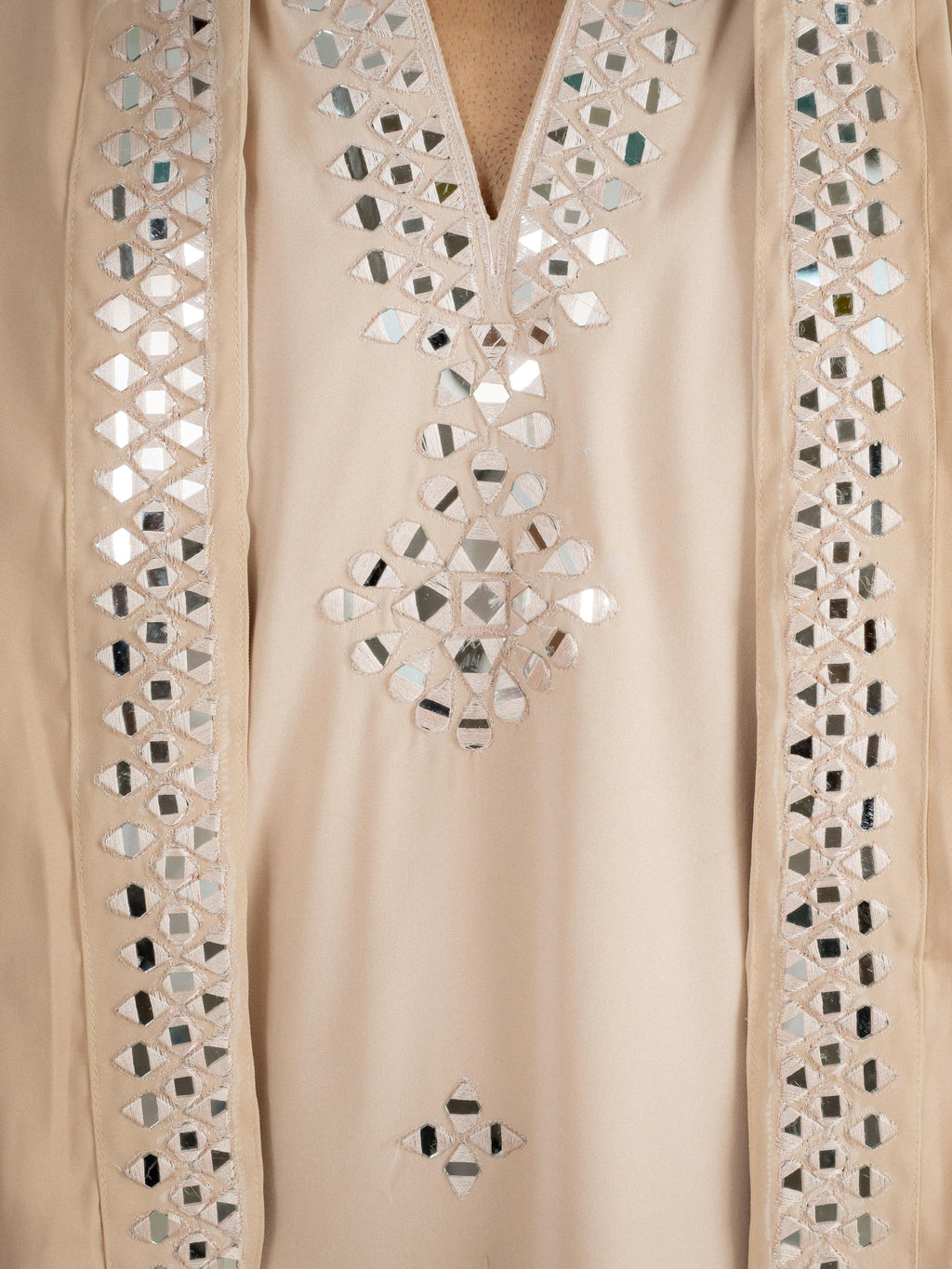 Beige Armani Lachka Mirror Kurta Dupatta Set | Tulip Designer
