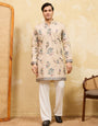 Graceful Beige Viscose Silk Kurta Set for Special Occasions