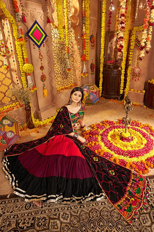 Multi Color Cotton Chaniya Choli for Navratri Look