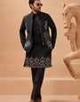 Premium Black Color Special Koti Kurta Set for Mens Wear
