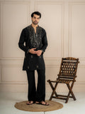 Black Lachka Beads Mirror Kurta Set | Tulip Designer
