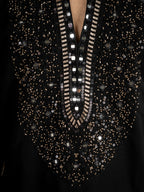 Black Lachka Beads Mirror Kurta Set | Tulip Designer
