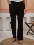 Black Bell Bottom Pajama For Men