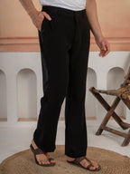 Black Bell Bottom Pajama For Men