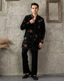 Black Embroidered Kurta Set For Men | Tulip Designer