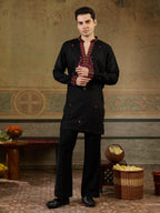 Navratri Black Rayon Embroidered Kurta Set | Tulip Designer
