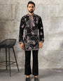 Signature Black Japanese Lachka Embroidered Kurta Bell Bottom Set