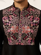 Festive Wear Premium Black Kurta Pant Set for Mens