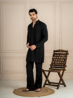 Black Imported Lachka Beads Kurta Set | Tulip Designer

