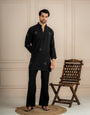 Black Lachka Cutdana Beads Kurta Set | Tulip Designer