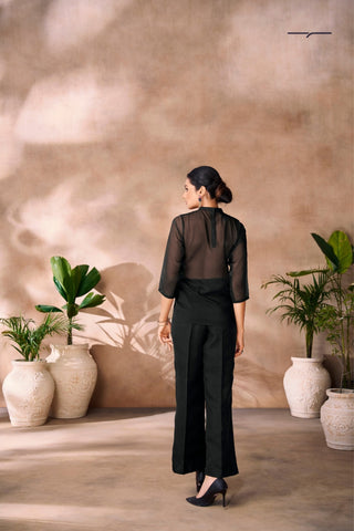 Black Couture Organza Co Ord Set
