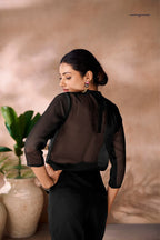Black Couture Organza Co Ord Set