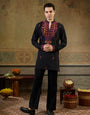 Festive Black Rayon Embroidered Kurta Set | Tulip Designer