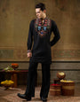 Black Rayon Thread Kurta Set | Tulip Designer