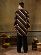 Traditional Black Rayon Navratri Kurta Set For Men

