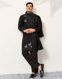 Black Stylish Trending Kurta with Dupatta for Mens Wear