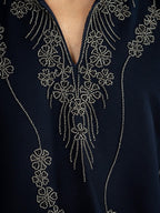 Bold Blue Armani Beads Kurta Set For Men | Tulip Designer
