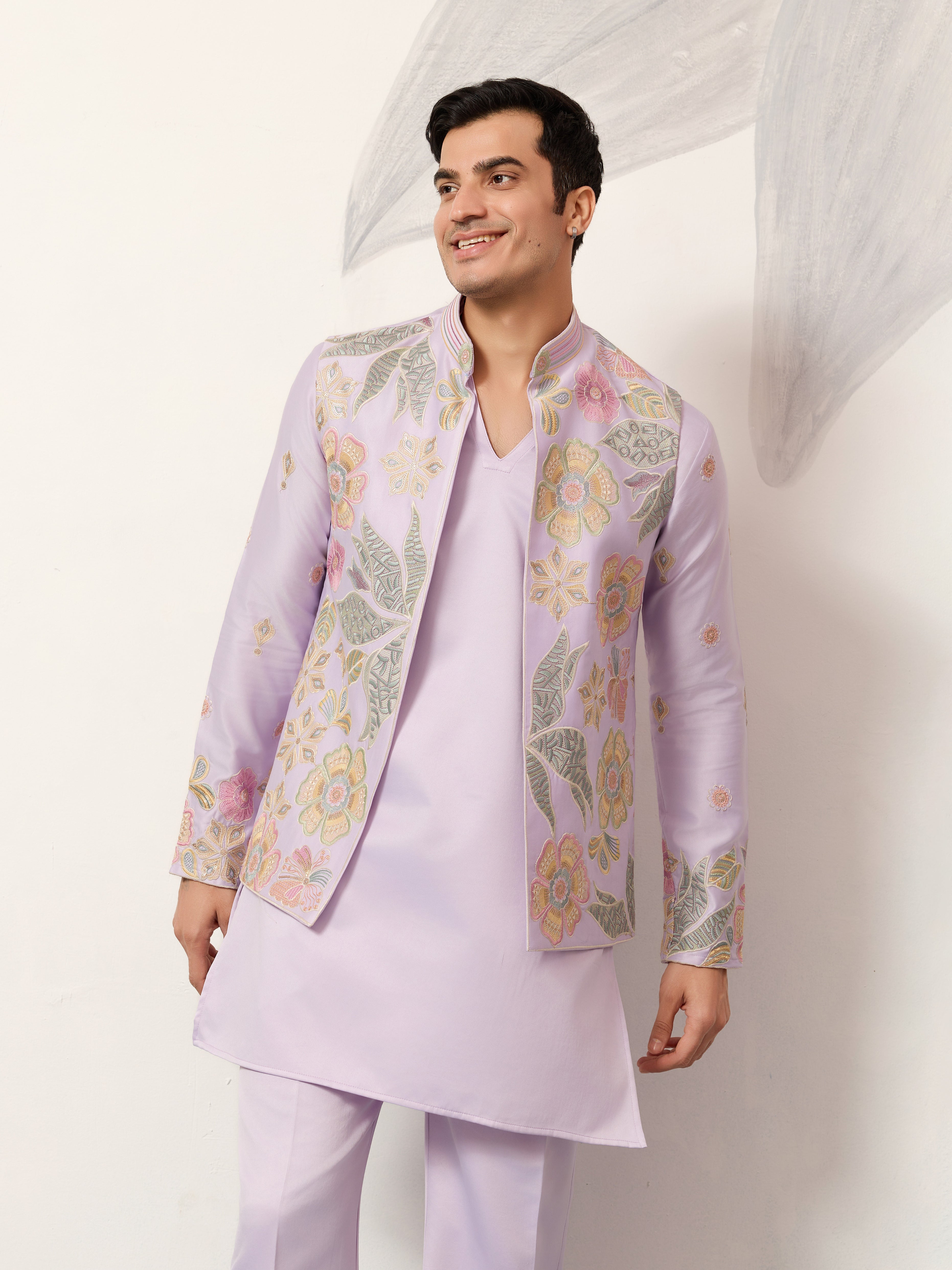 Mens Wear Designer Luxury Koti Kurta Set for Carnival Season
