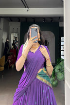 TILTON PURE CHANDERI ZARI WEAVING LEHENGA CHOLI WITH DUPATTA