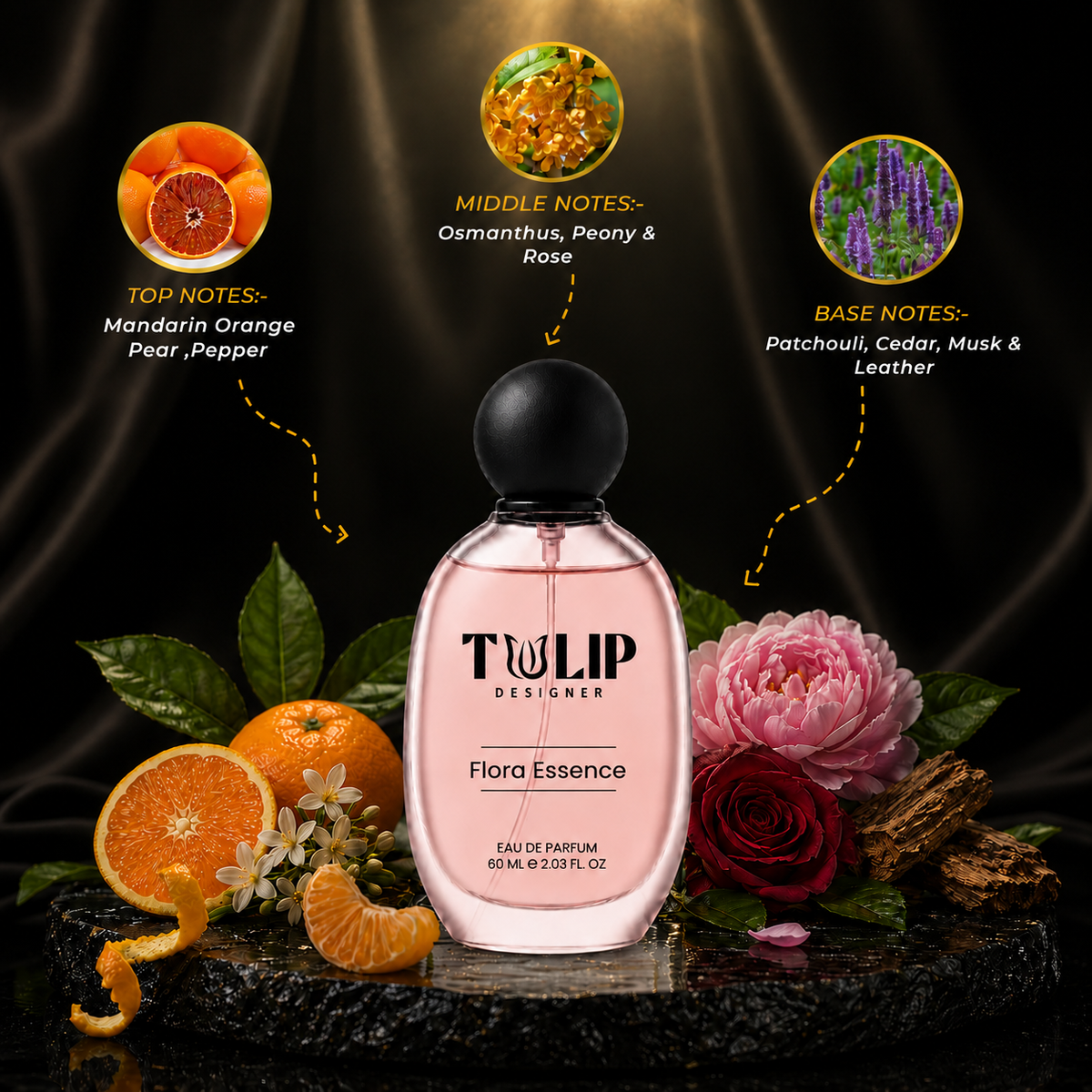 Flora Essence Floral Perfume for Women & Men | Tulip Designer