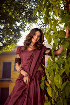 Elegant Chettinad Cotton With Zari Detailing Lehenga Set with Dupatta