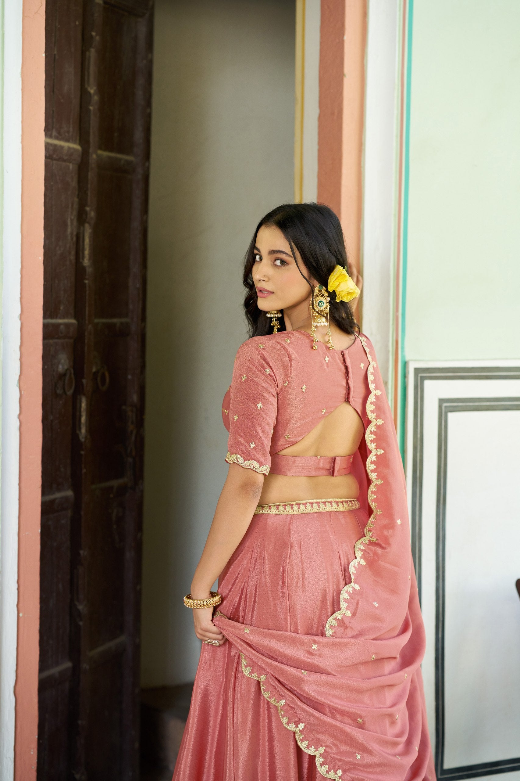 Luxury Chinon Heavy Flair Lehenga Collection for Special Occasions
