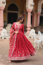 Chinon And Sequins Embroidered Work Discover the perfect ensemble to add a touch of glamour to your wardrobe and stand out from the crowd
