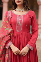 Chinon And Sequins Embroidered Work Discover the perfect ensemble to add a touch of glamour to your wardrobe and stand out from the crowd
