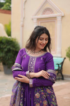Chinon And Sequins Embroidered Work Discover the perfect ensemble to add a touch of glamour to your wardrobe and stand out from the crowd
