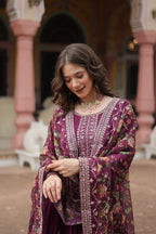 Chinon And Sequins Embroidered Work Discover the perfect ensemble to add a touch of glamour to your wardrobe and stand out from the crowd
