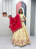 Luxury Chinon Heavy Thread Work Lehenga Collection for Women
