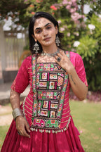 Traditional Kora Cotton Frill Stitch Lehenga Choli for Navratri
