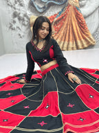 Garba Special Cotton Mirror Gota Patti Lehenga Set | Tulip Designer
