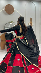 Garba Special Cotton Mirror Gota Patti Lehenga Set | Tulip Designer
