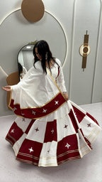 Garba Special Cotton Mirror Gota Patti Lehenga Set | Tulip Designer
