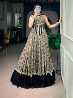 Chanderi Cotton Real Mirror Lace Lehenga Set | Tulip Designer
