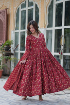 Adorable Cotton V Neck Ethnic Suit Set